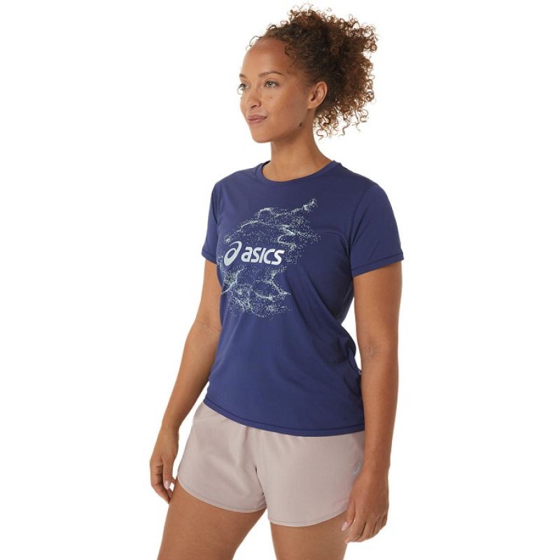 Asics Nagino Graphic Run SS Top W 2012C752-405 T-shirt Póló - Sportmania.hu