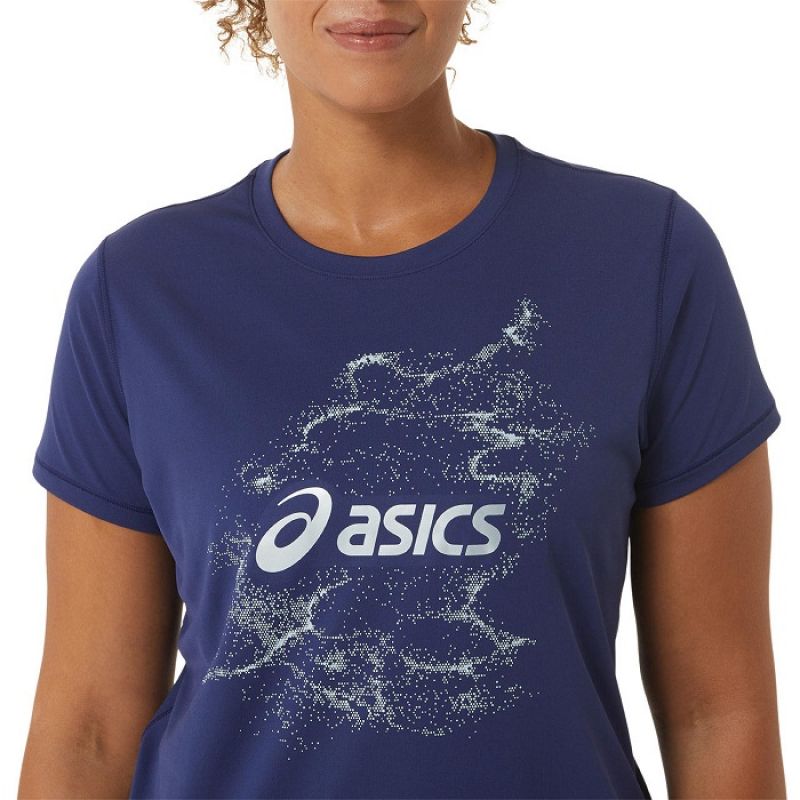Asics Nagino Graphic Run SS Top W 2012C752-405 T-shirt Póló - Sportmania.hu