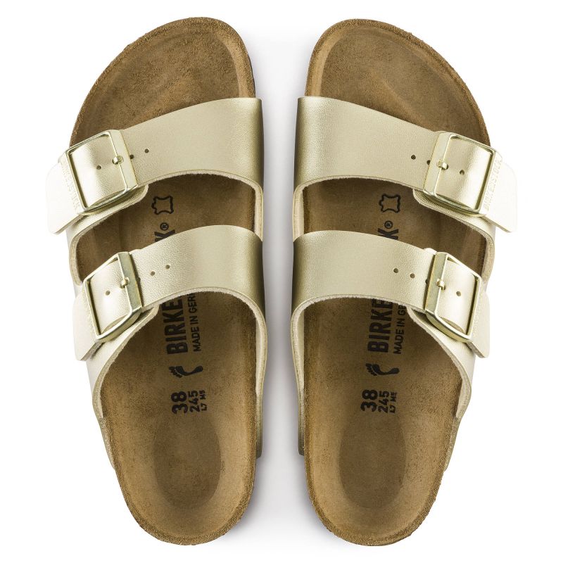 Birkenstock Arizona Birko-Flor Gold Women's Slides Regular Wide (1016110) cipő - Sportmania.hu