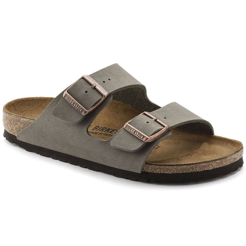 Birkenstock Arizona Birko-Flor Nubuck Stone regular women's/men's flip-flops wide gray (0151211) Papucs - Sportmania.hu