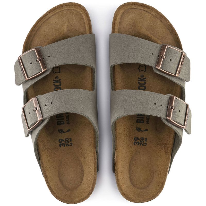 Birkenstock Arizona Birko-Flor Nubuck Stone regular women's/men's flip-flops wide gray (0151211) Papucs - Sportmania.hu