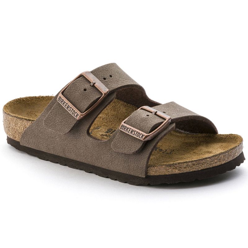 Birkenstock Arizona Kids Birko-Flor Nubuk Mocha narrow flip-flops for kids (0552893) Papucs - Sportmania.hu