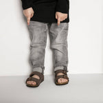 Birkenstock Arizona Kids Birko-Flor Nubuk Mocha narrow flip-flops for kids (0552893) Papucs - Sportmania.hu