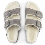 Birkenstock Arizona Shearling Stone Coin Women's/Men's Insulated Flip-Flops Suede with Lambswool Regular Wide (1017402) cipő - Sportmania.hu
