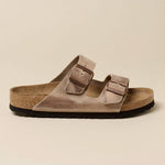 Birkenstock Arizona Soft Footbed Oiled Leather Tabacco Brown Narrow Women's/Men's Slides (0552813) Papucs - Sportmania.hu