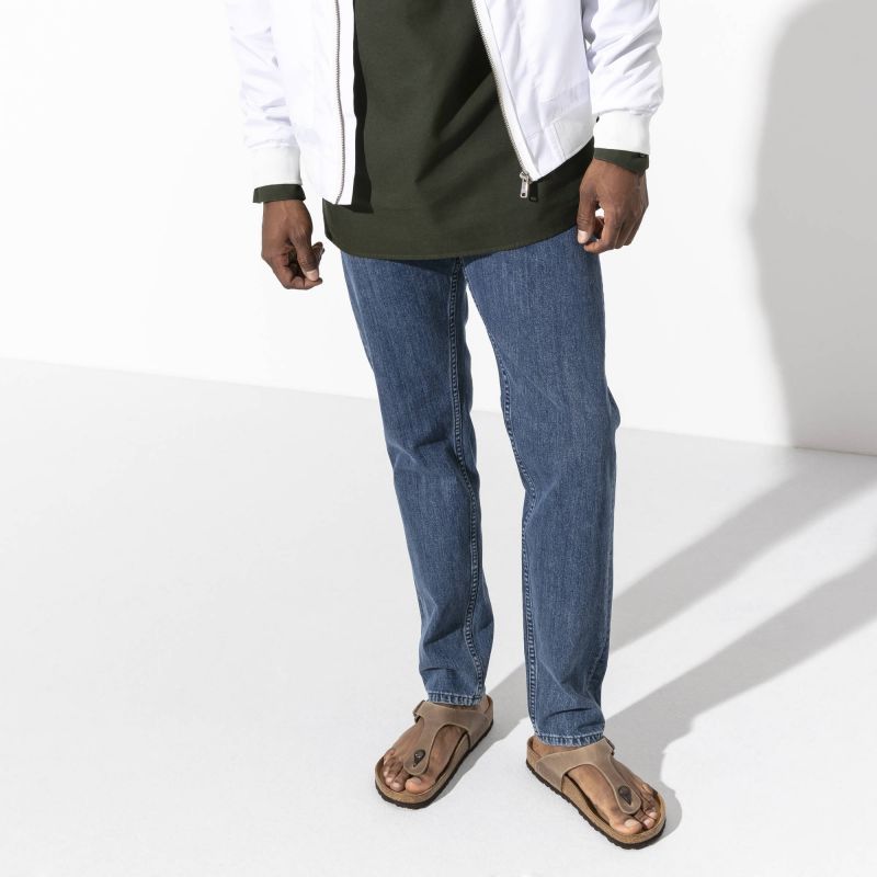 Birkenstock Gizeh Oiled Leather Tobacco Brown Narrow Flip-Flops (0943813) Papucs - Sportmania.hu