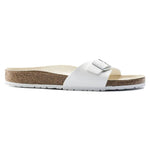 Birkenstock Madrid Birko-Flor White Women's Slides Regular Wide (0040731) Papucs - Sportmania.hu