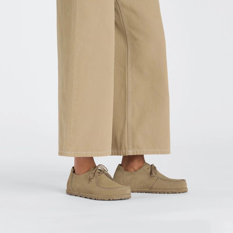 Birkenstock Men's Moccasins UTTI LACE 1027274 GRAY TAUPE (Standard Width) szürke férfi utcai cipő