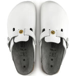 Birkenstock Women's Boston ESD White clogs natural leather medical narrow slippers (0061378) Papucs - Sportmania.hu