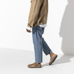 Birkenstock Women's gray-beige Gizeh Birko-Flor Nubuck Stone regular wide (43391) Papucs - Sportmania.hu