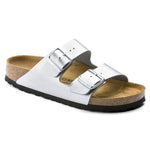 Birkenstock Women's Silver Arizona Birko-Flor Silver Regular Flip-Flops Wide (1012282) cipő - Sportmania.hu