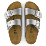 Birkenstock Women's Silver Arizona Birko-Flor Silver Regular Flip-Flops Wide (1012282) cipő - Sportmania.hu