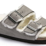 Birkenstock Women's/men's insulated flip-flops Arizona Shearling Stone Coin suede with lamb's wool narrow (1017403) cipő - Sportmania.hu