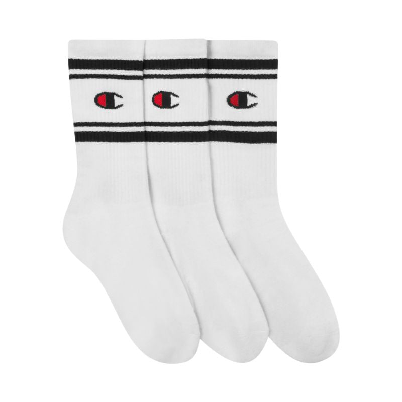 Champion Crew Socks 3 Pairs White fehér zokni U20081WW006