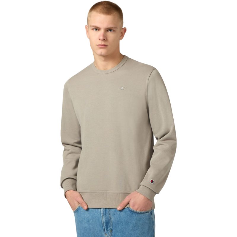Champion Crewneck Sweatshirt Beige 220785 ES035 bézs férfi kapucnis pulóver