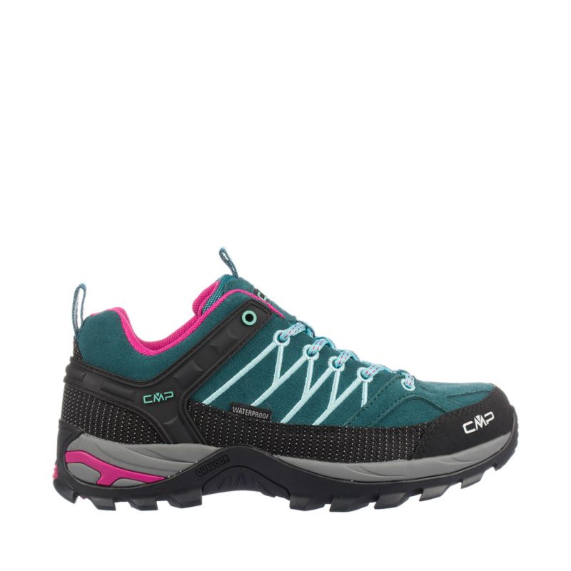 CMP Rigel Low WP women's trekking turquoise türkiz cipő női