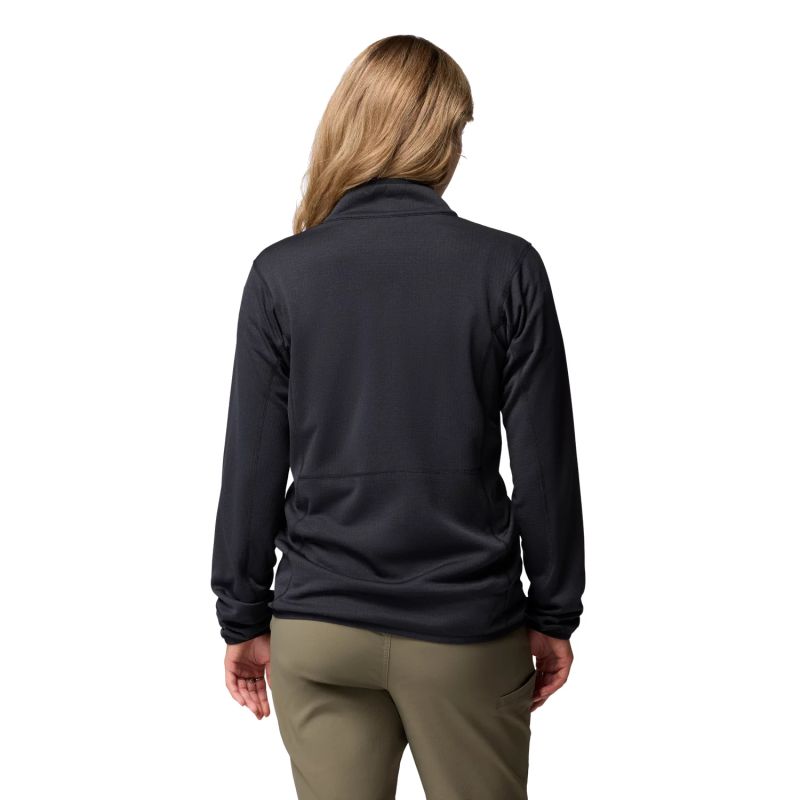 Columbia Essential Hike Grid Full Zip Fleece Black fekete polár pulóver 2136233010
