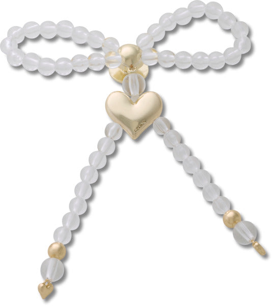 Crocs Beaded Bow with Gold Heart unisex
