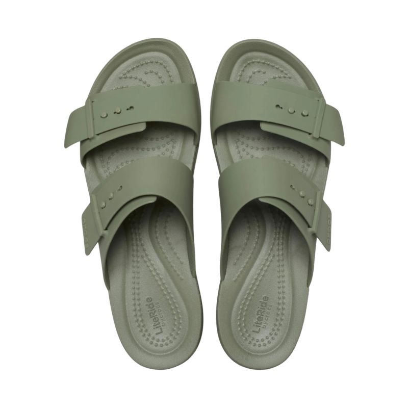Crocs Brooklyn Buckle Low Women's Slides 211215 3BX zöld női papucs