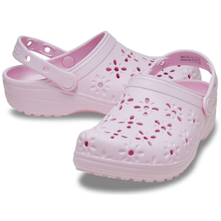 Crocs Classic Floral Cut Out Clog Női Papucs 210927-6ZW