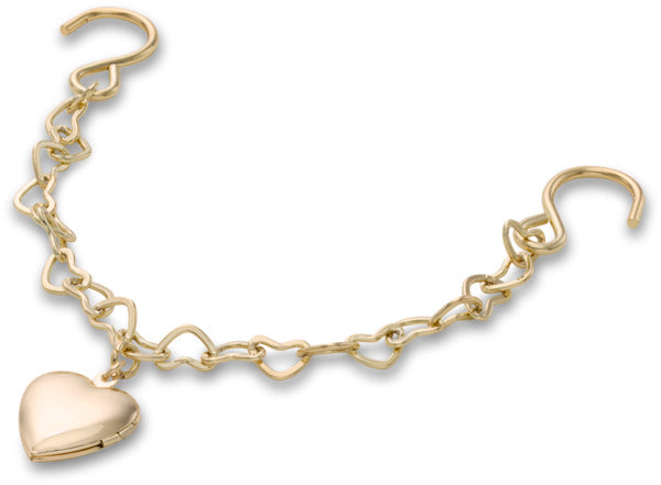 Crocs Gold Rivet Chain with Heart unisex