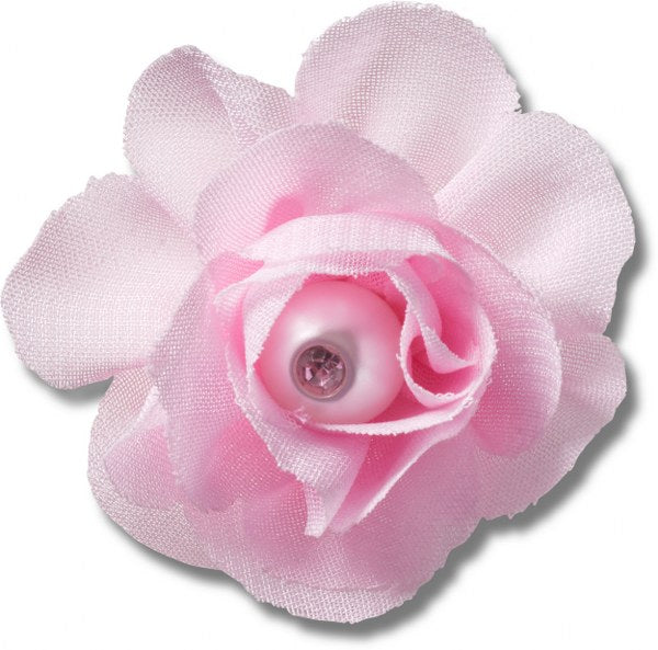 Pink Fabric Flower With Pearl