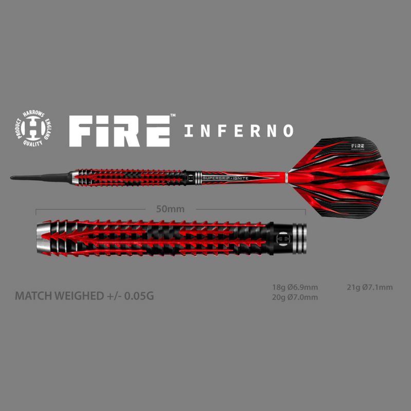Darts Harrows Fire Inferno 90% Softip Hs-tnk-000016009