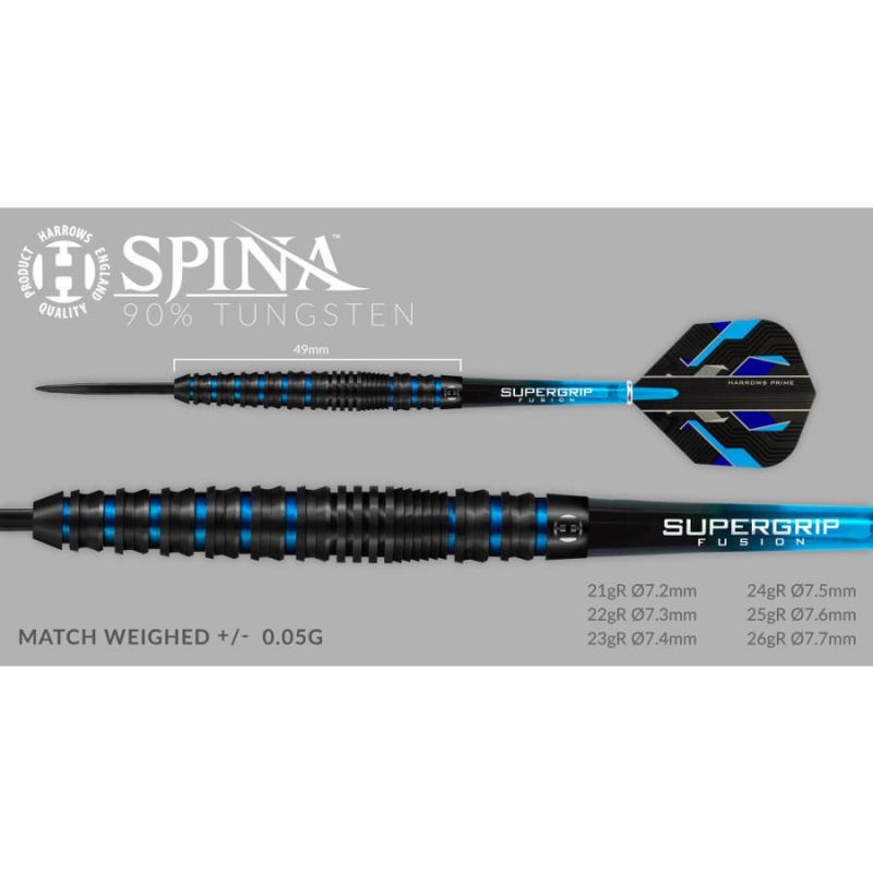 Darts Harrows Spina Black 90% Steeltip Hs-tnk-000013750
