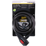 Dunlop spiral cable lock bicycle lock 12 mm 150 cm ST fekete 75570