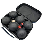 Enero 6-PIECE PETANQUE BALLS - BLACK BOULE, PRO COVER fekete takaró