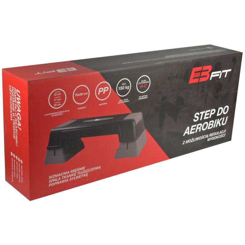 Enero AEROBIC STEP 3-STEP ADJUSTMENT FIT fekete