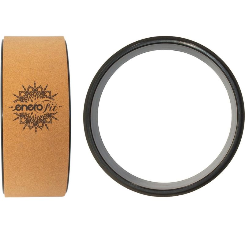 Enero CORK WHEEL FOR YOGA EXERCISES FIT fekete