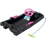 Enero PLASTIC SLED WITH BRAKE AND HANDLEBAR ADAŚ WITH PINK utcai cipő, fekete
