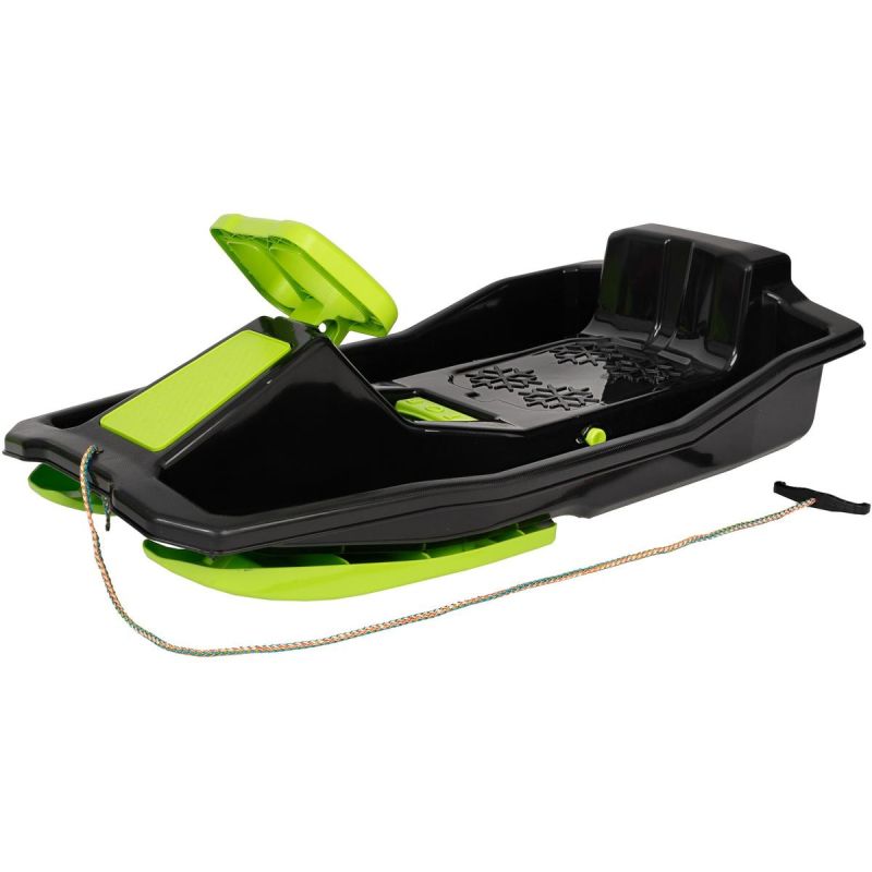 Enero PLASTIC WITH BRAKE AND STEERING WHEEL MIKOŁAJ BLACK fekete sled GSP-1079080