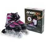 Enero ROLLER SKATES-ROLLER SKATES-ICE SKATING 4IN1 PRO LED 30-33 PINK-GRAY szürke görkorcsolya