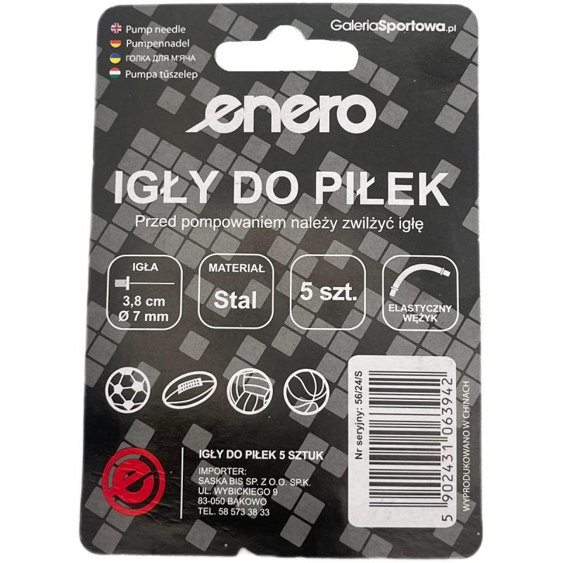 Enero SET OF 5 NEEDLES WITH HOSE FOR BALL PUMP készlet