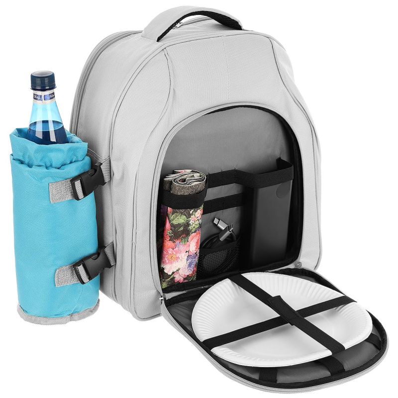 Enero THERMAL PICNIC BACKPACK BLUE AND GREY 25L CAMP szürke hátizsák