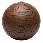 FC Barcelona Camp Nou Retro Soccer Official Licensed Genuine Leather brązowy futball labda B1048