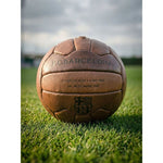 FC Barcelona Camp Nou Retro Soccer Official Licensed Genuine Leather brązowy futball labda B1048