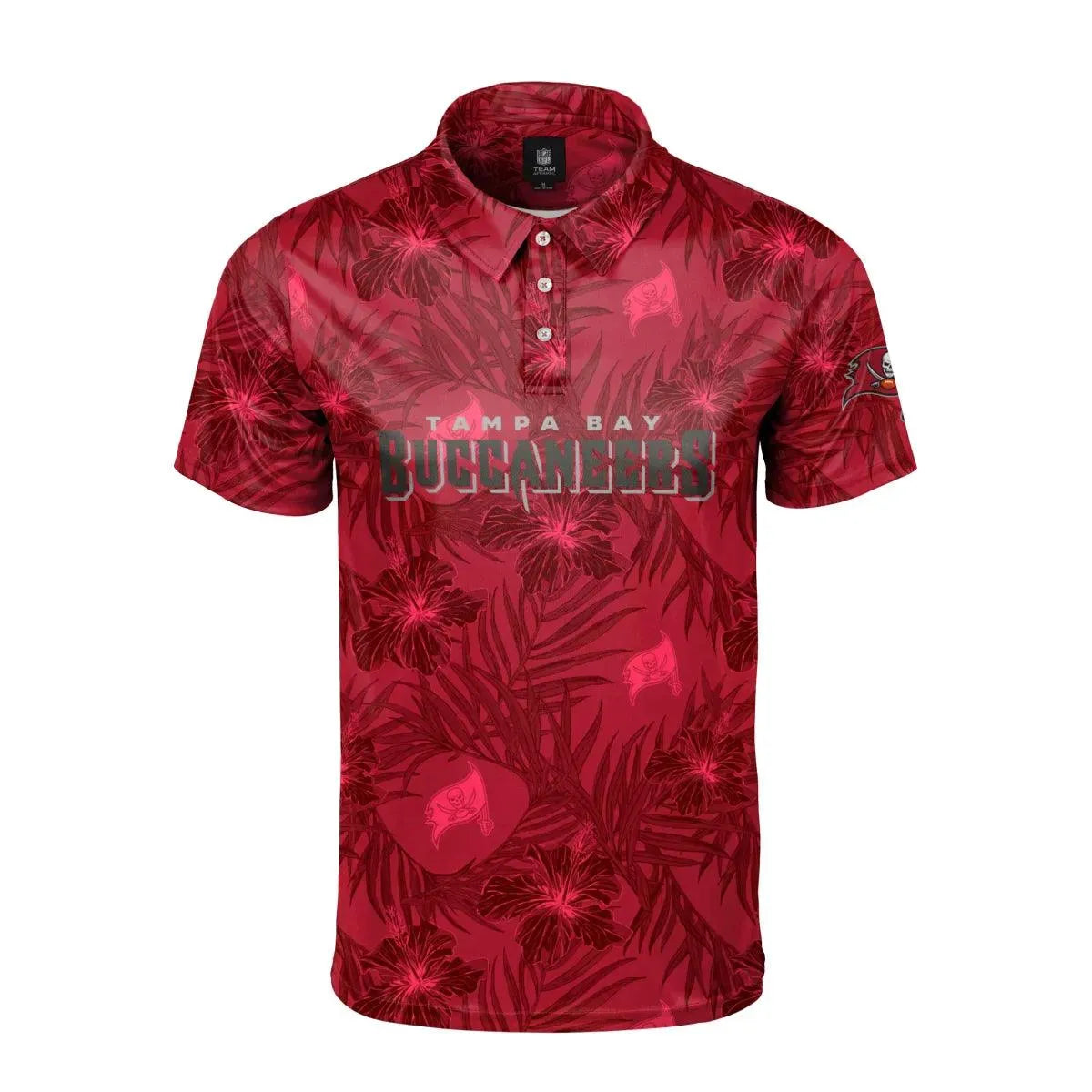 Foco Tampa Bay Buccaneers Floral Wordmark férfi galléros Póló