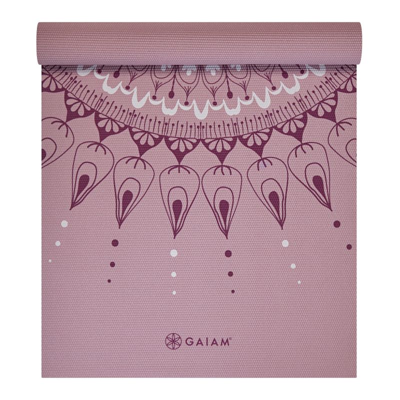 Gaiam Here &amp; Now Dusty Rose Yoga Mat 4mm 65272