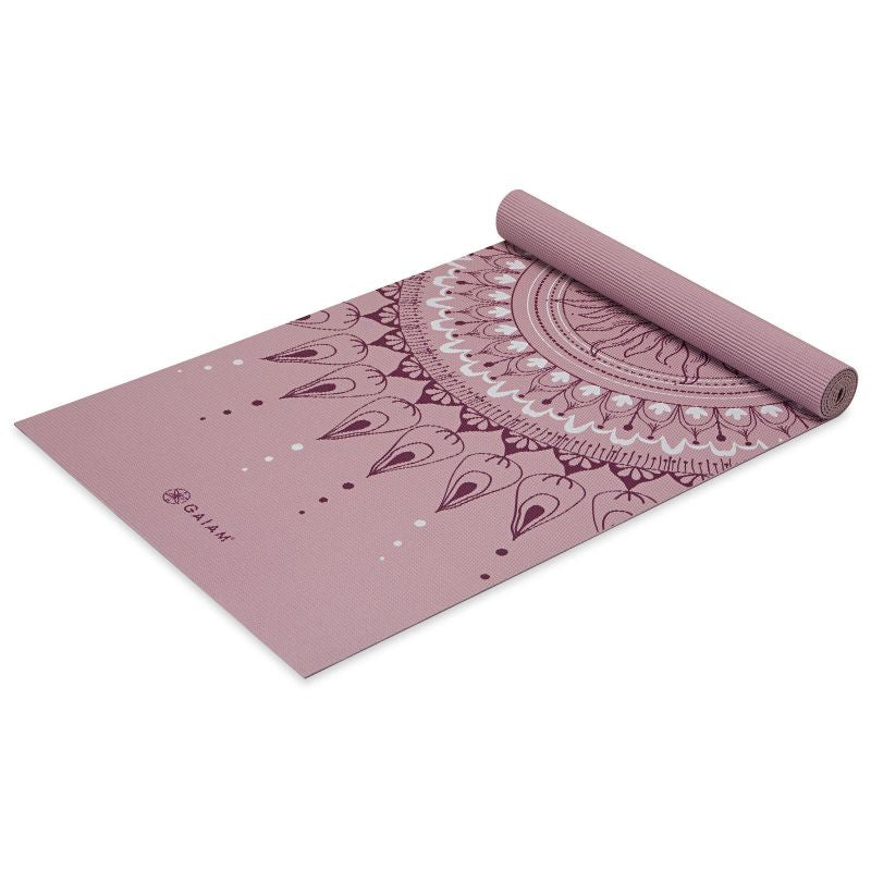 Gaiam Here &amp; Now Dusty Rose Yoga Mat 4mm 65272