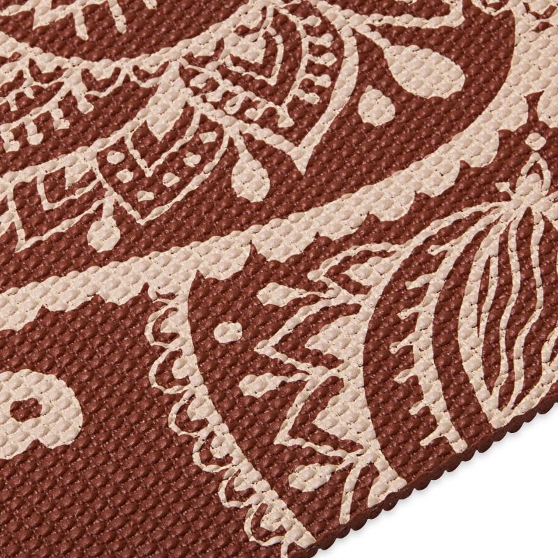 Gaiam Intense Rust Sundial Flower Yoga Mat 5mm 65733