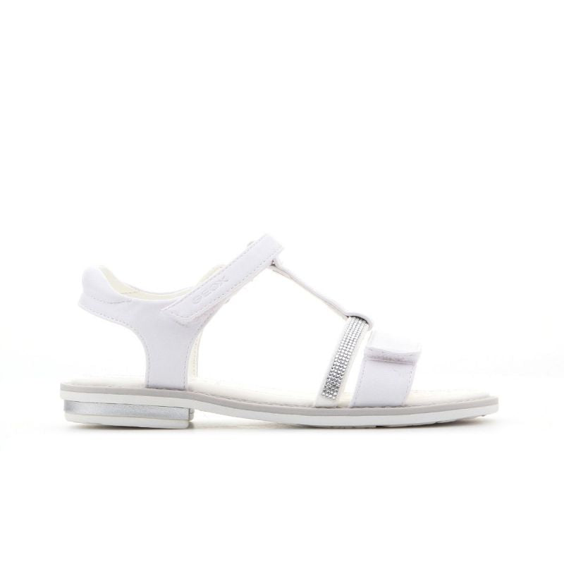 Geox Giglio Jr J82E2B 000BC C1000 Sandals fehér utcai cipő, gyerek Szandál