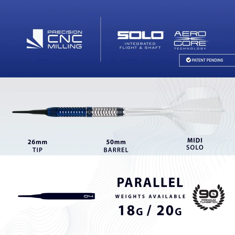 Harrows 90% softip darts GEO01Parallel