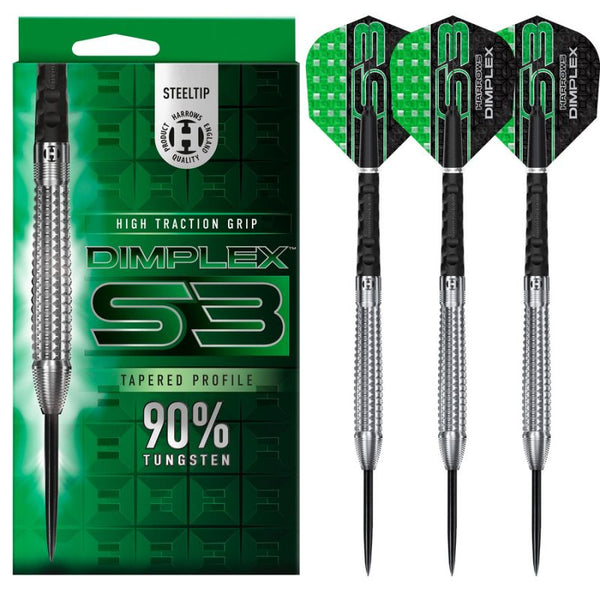 Harrows Dimplex S3 Tapered 90% Steeltip Darts