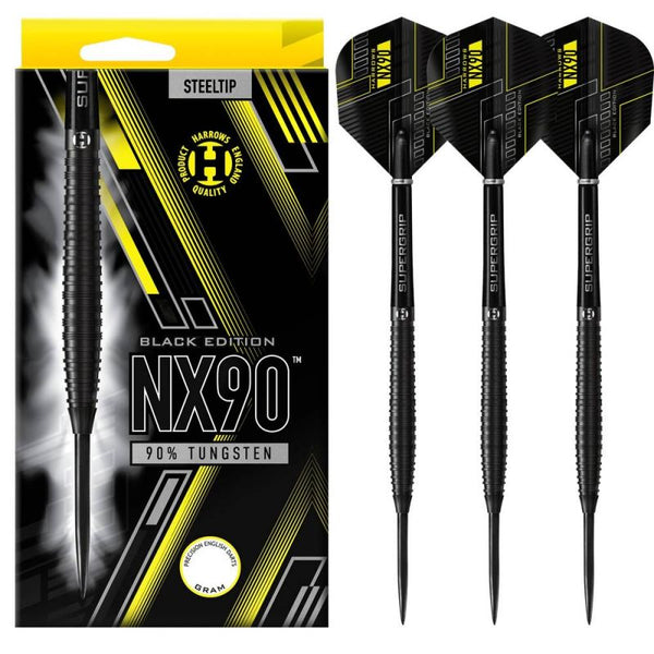 Harrows Nx90 Black Darts 90% Steeltip Nx90black90%