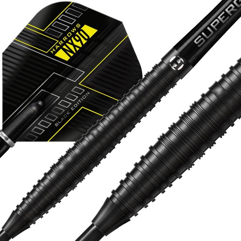 Harrows Nx90 Black Darts 90% Steeltip Nx90black90%