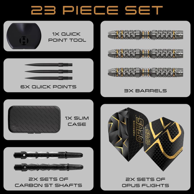 Harrows Opus 90% steeltip darts OpusQP