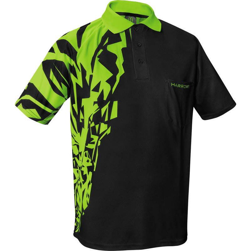 Harrows Rapide Black and Green Polo Póló férfi HS-TNK-000013748